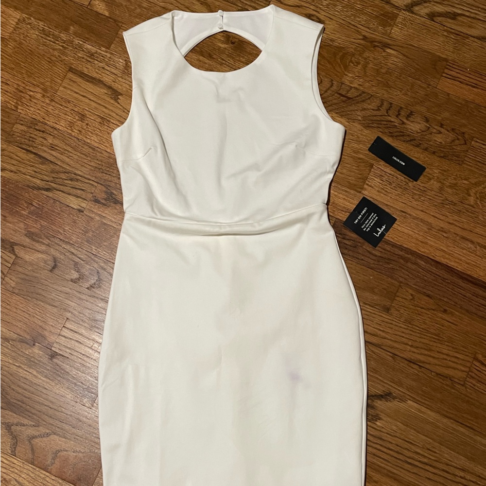 White backless dress